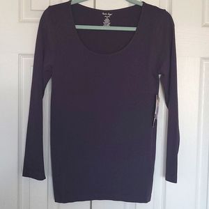 NWT Charlie Paige Plum Seamless Top